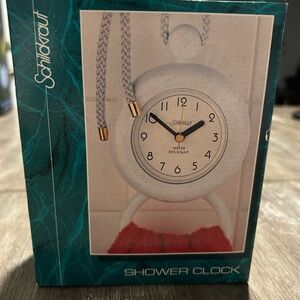 1990 vintage shower clock in original packaging